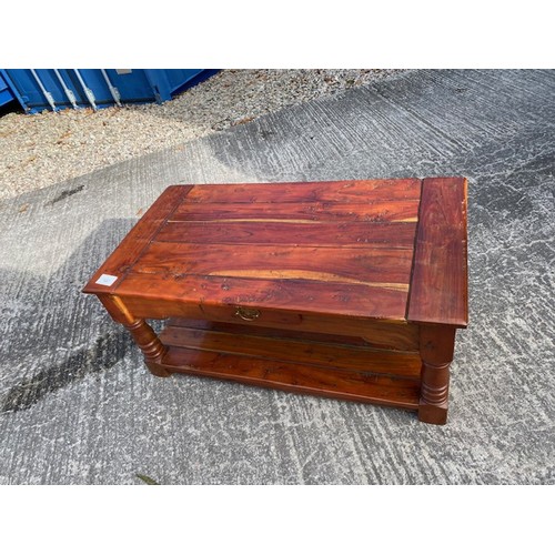 438 - Romanian Oak Coffee table with 2 x small drawers - Section S9