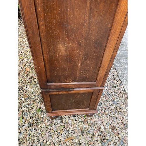 439 - Large Antique Oak wardrobe with drawer under and insert mirror - Section S6