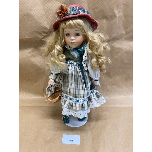 492 - Leonardo Collection Porcelain Doll - Section O5