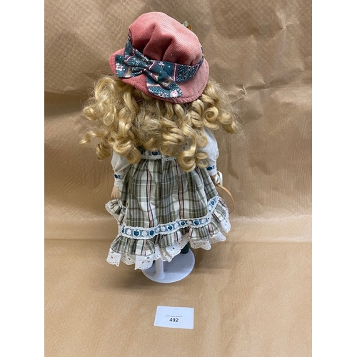 492 - Leonardo Collection Porcelain Doll - Section O5