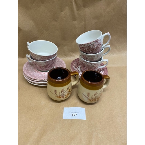 507 - Collection of Cups & Saucers – Including Merrie Olde & Monique - Section O6