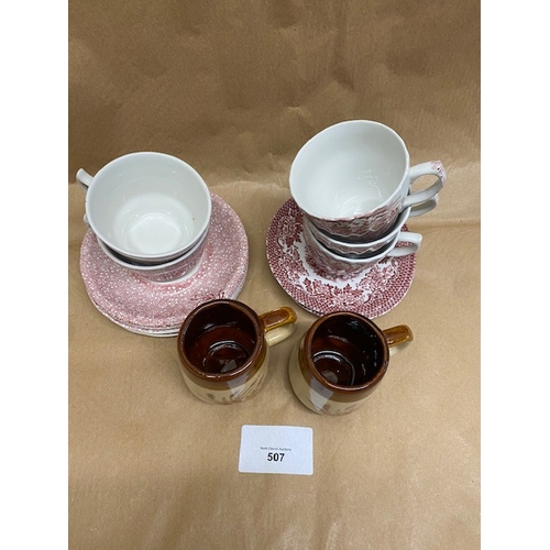 507 - Collection of Cups & Saucers – Including Merrie Olde & Monique - Section O6