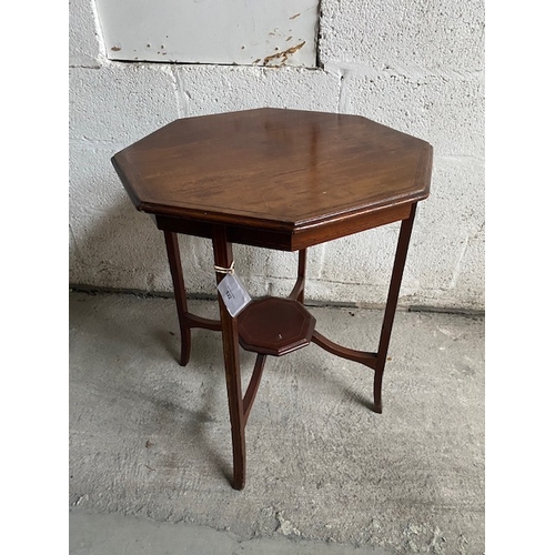 522 - Edwardian inlaid mahogany Octagonal Occasional table - Section S5