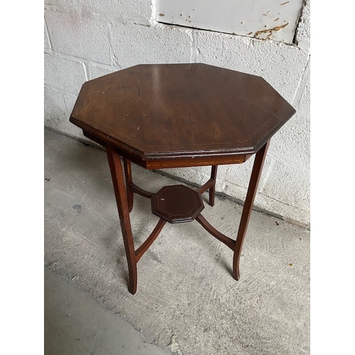 522 - Edwardian inlaid mahogany Octagonal Occasional table - Section S5