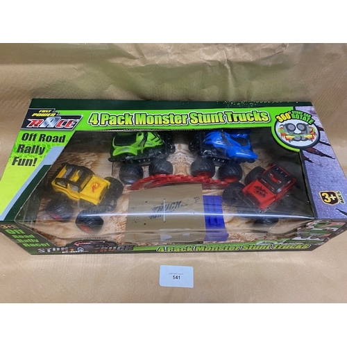 541 - 4 Pack Monster Stunt Trucks – New in box – Perfect Christmas gift - Section O14