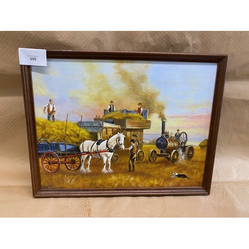 550 - Vintage farm Painting - Section O11