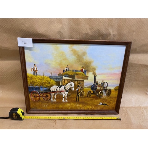 550 - Vintage farm Painting - Section O11