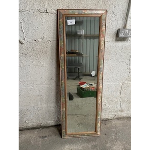 583 - Tall Mirror with floral patterned frame- Section S5