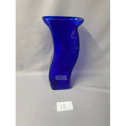 10 - Blue Glass Vase  - Viewing Section O5