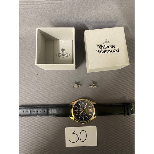 30 - Vivienne Westwood earrings & American Exchange watch (not currently working)  - Viewing Section O1