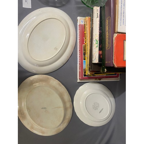 35 - Selection of books and serving dishes  - Viewing Section O13