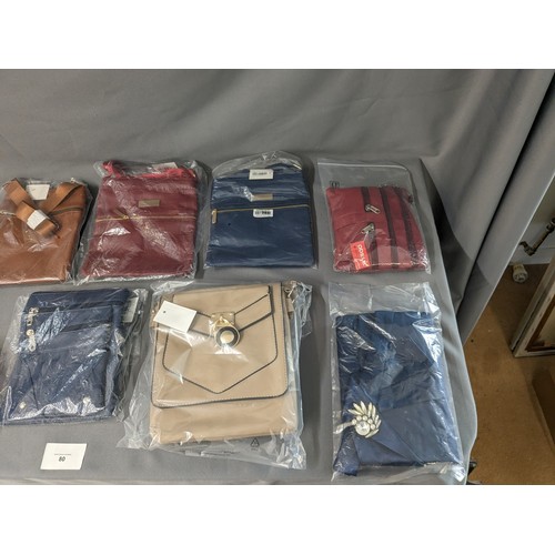 80 - Box of 9 x new handbags - Viewing Section O10