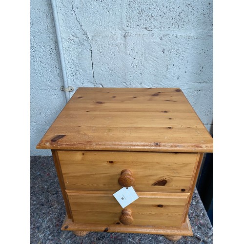 90 - Small pine bedside table - Viewing Section S5