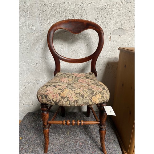 93 - Small Antique chair with a horse hair seat - Viewing Section S5