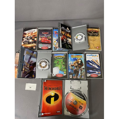 94 - Collection of PSP Games & 1 x PS2 Game - Viewing Section O21