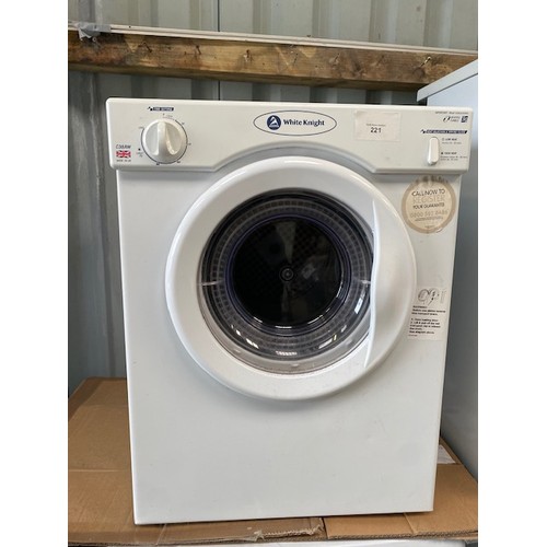 221 - White Knight Tumble Dryer - Viewing Section S2