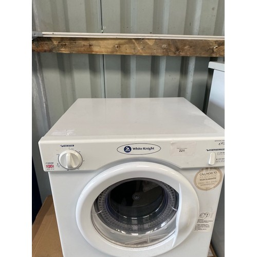 221 - White Knight Tumble Dryer - Viewing Section S2