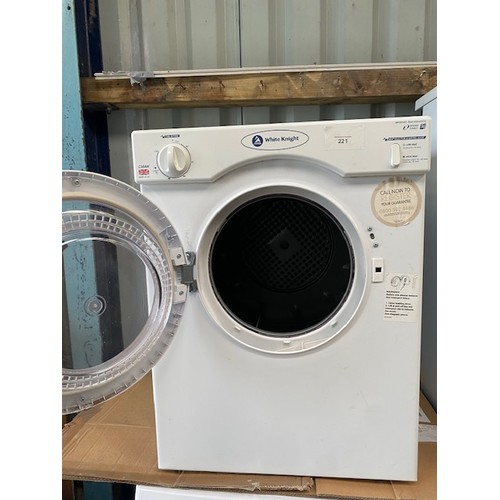 221 - White Knight Tumble Dryer - Viewing Section S2