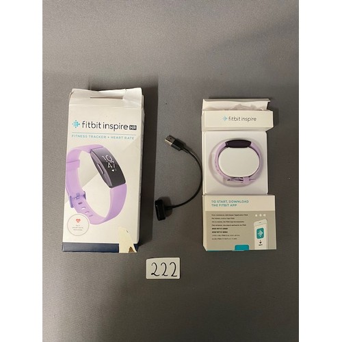 222 - Fitbit Inspire HR - Very litte use (purple) with original box - Viewing Section O1