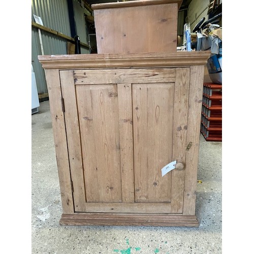 202 - Antique pine kitchen wall cupboard 64 x 53 x24 cm approx - Viewing Section S9