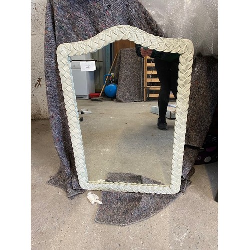 207 - White Loom effect mirror 83 x 56 x 30 cm approx - Viewing Section O30