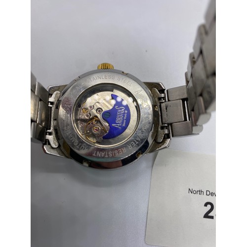 230 - Arbutus Automatic Water Resistant watch - Viewing Section O1