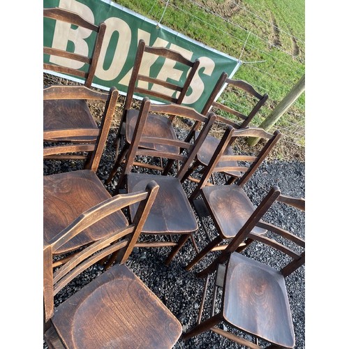 409 - 8 x Vintage Pew chairs - Viewing Section S10