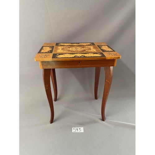 593 - Music table sewing box - Not in working order - Viewing Section O30