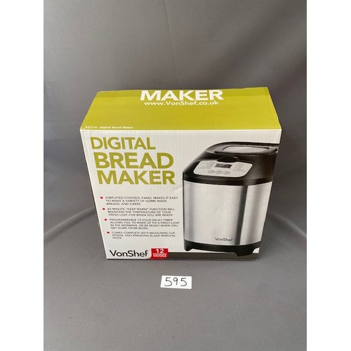 595 - Digital Bread maker - Brand New in box - Viewing Section O10