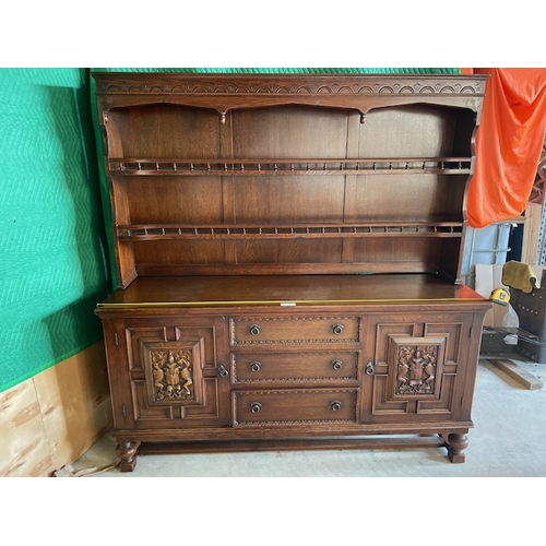 830 - Large dark oak dresser