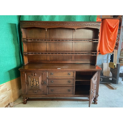 830 - Large dark oak dresser