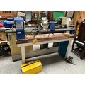 Draper WTL 100 Revaluing head wood lathe on homemade word bench Viewing Section S8