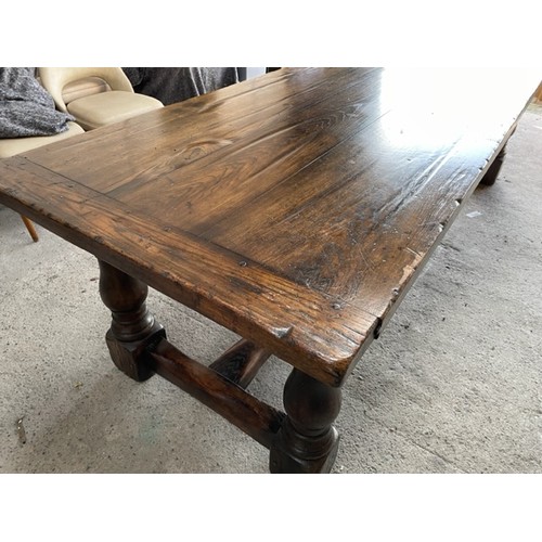 316 - Solid Oak Table with 2 x Carvers & 6 x chairs  - Viewing section S5