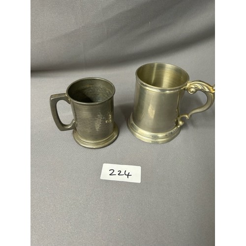 224 - Pewter Tankards - Viewing section - Viewing section: O1 (2parts)