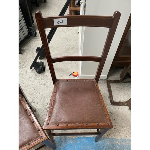 821 - 2 x antique bedroom chairs - Viewing Section S3