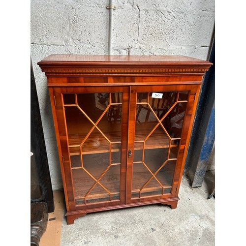 50 - Glass lockable display cabinet - Small Crack on glass - Viewing section: S5