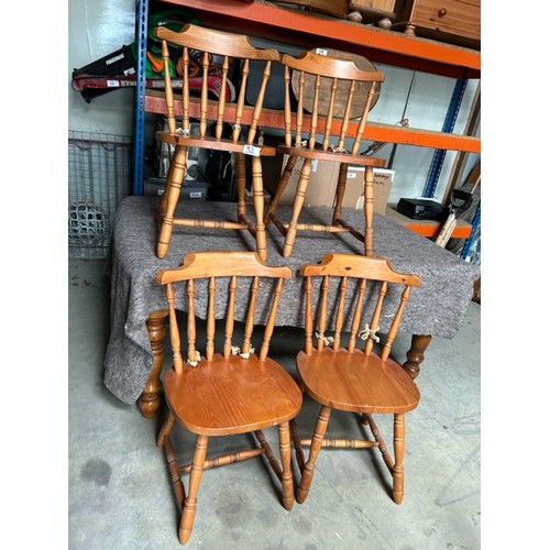 32 - 4 x Pine Chairs - Viewing section: S3