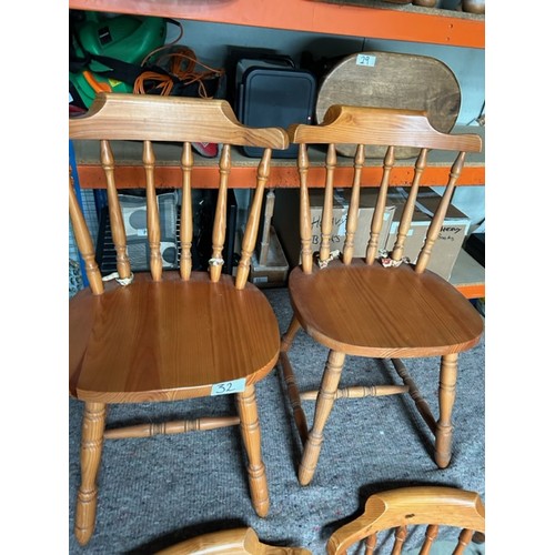 32 - 4 x Pine Chairs - Viewing section: S3