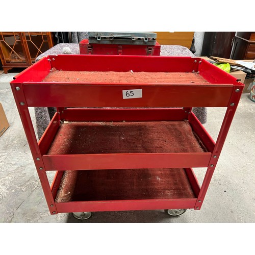 65 - 1 x Red tool trolly - Viewing section: S6