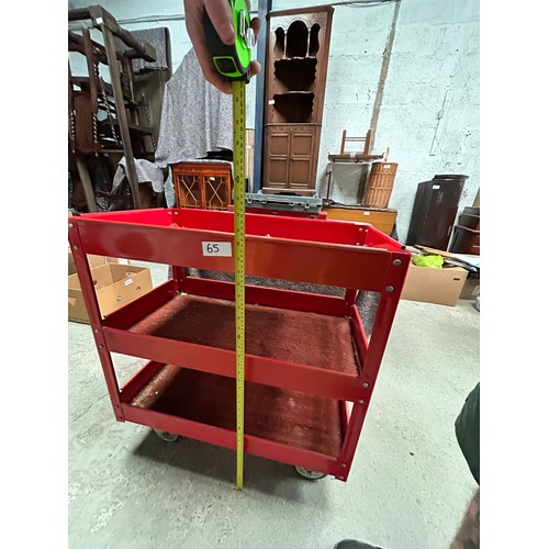 65 - 1 x Red tool trolly - Viewing section: S6