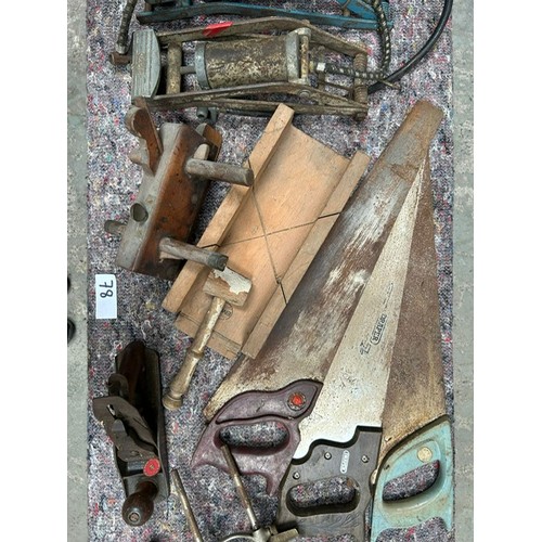 78 - Selection of woodworking tools  - Viewing section: S3