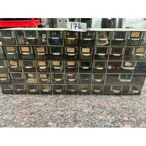 174 - Drawers full of model railway electronic parts - Viewing section: O21