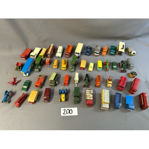 200 - Selection of Model vintage vehicles (Dinky, Matchbox, Lesney, Husky, Corgi) - Viewing section: O16