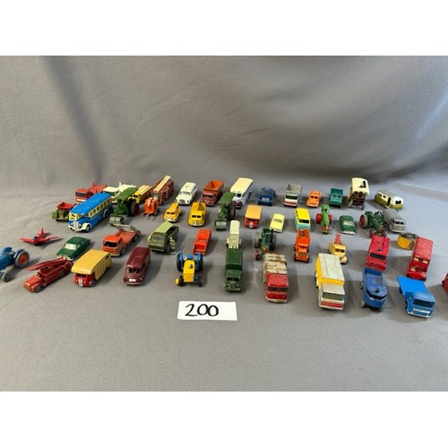 200 - Selection of Model vintage vehicles (Dinky, Matchbox, Lesney, Husky, Corgi) - Viewing section: O16