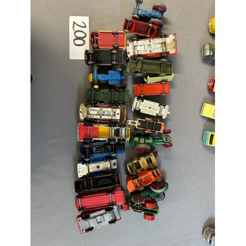 200 - Selection of Model vintage vehicles (Dinky, Matchbox, Lesney, Husky, Corgi) - Viewing section: O16