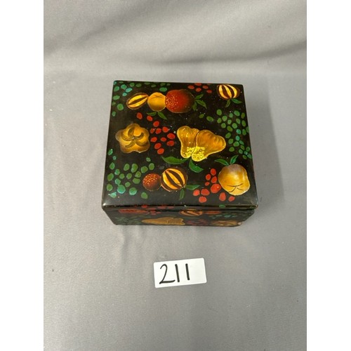 211 - Japanese Lacquered Box & Costume Jewelry - Viewing section: O1