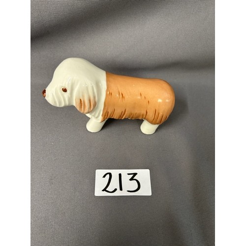 213 - Royal Dux-Old English Sheepdog Figure - Viewing section: O1