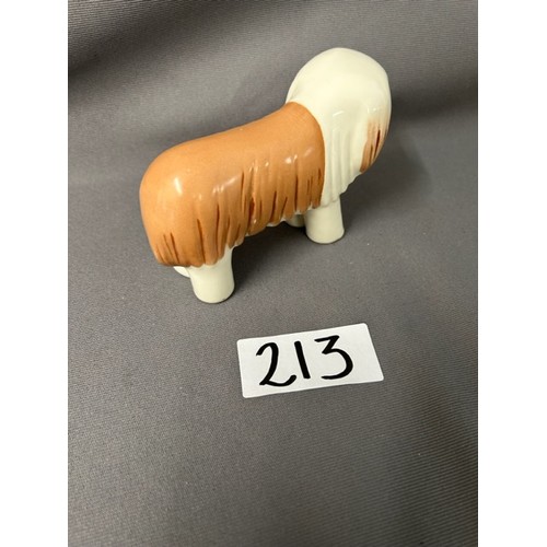 213 - Royal Dux-Old English Sheepdog Figure - Viewing section: O1