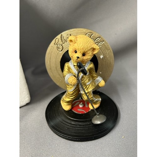 215 - Elvis Gold - Hamilton Collection Porcelain Bear - Viewing section: O2