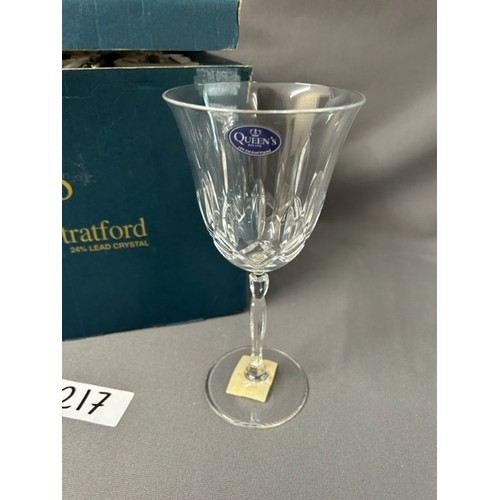 217 - Selection of Wine Glasses - Viewing section: O25